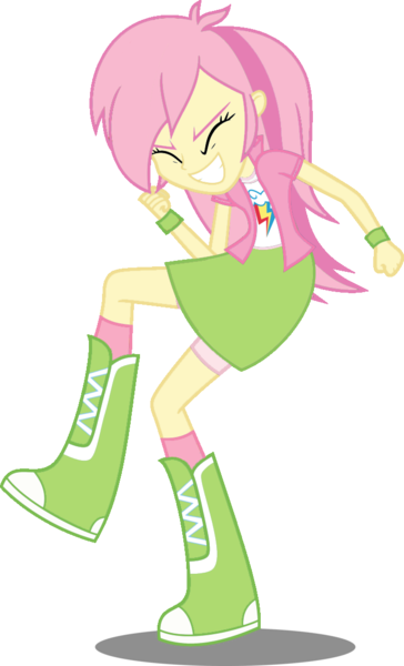 Size: 696x1147 | Tagged: safe, artist:iamsheila, derpibooru import, rainbow dash, equestria girls, boots, clothes, high heel boots, image, png, shirt, shoes, skirt, socks, solo