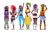 Size: 1106x722 | Tagged: safe, applejack, fluttershy, pinkie pie, rainbow dash, rarity, twilight sparkle, human, humanized, image, jpeg, kisekae, mane six