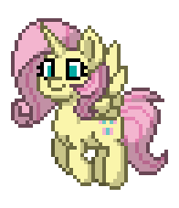 Size: 196x228 | Tagged: safe, artist:twilyisbestpone, derpibooru import, fluttershy, alicorn, pony, pony town, alicornified, animated, cute, derpibooru exclusive, female, fluttercorn, flying, gif, image, mare, pixel art, race swap, shyabetes, simple background, smiling, solo, sprite, transparent background, wings
