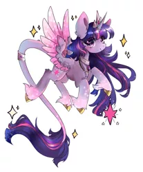 Size: 1977x2388 | Tagged: safe, artist:itschocori, derpibooru import, twilight sparkle, twilight sparkle (alicorn), alicorn, pony, colored hooves, crown, gold hooves, hooves, horn, horn ring, image, jewelry, jpeg, leonine tail, peytral, regalia, ring, simple background, solo, sparkles, tail, tail ring, white background