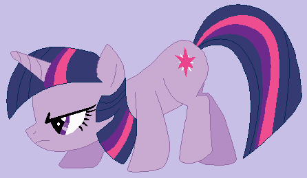 Size: 446x259 | Tagged: safe, artist:painterede, artist:selenaede, artist:twilyisbestpone, derpibooru import, twilight sparkle, pony, unicorn, angry, base used, battle stance, crouching, derpibooru exclusive, female, fighting stance, image, mare, png, purple background, simple background, solo, unicorn twilight