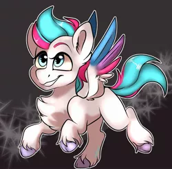 Size: 2048x2015 | Tagged: safe, artist:diethtwoo, derpibooru import, zipp storm, pegasus, pony, my little pony: tell your tale, adorazipp, cute, female, filly, filly zipp storm, foal, g5, image, jpeg, smiling, solo, younger