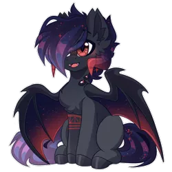 Size: 900x900 | Tagged: safe, artist:star-theft, derpibooru import, oc, bat pony, pony, female, horns, image, mare, png, simple background, solo, transparent background