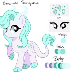 Size: 1000x1000 | Tagged: safe, artist:thenightowl69, derpibooru import, oc, oc:emerald turquoise, unofficial characters only, dracony, hybrid, base used, claw hooves, female, horns, image, interspecies offspring, offspring, parent:rarity, parent:spike, parents:sparity, png, reference sheet, simple background, smiling, solo, white background