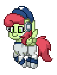 Size: 192x252 | Tagged: safe, artist:topsangtheman, derpibooru import, peachy sweet, pegasus, pony, pony town, rainbow falls, animated, apple family member, flying, gif, image, simple background, solo, transparent background