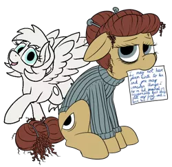 Size: 714x693 | Tagged: safe, artist:thebathwaterhero, derpibooru import, oc, oc:cellophane, oc:lavender, unofficial characters only, earth pony, pegasus, pony, earth pony oc, female, filly, foal, image, mare, mother and child, mother and daughter, pegasus oc, png, wings