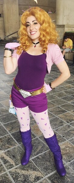 Size: 532x1308 | Tagged: safe, artist:briannacherrycosplay, derpibooru import, adagio dazzle, human, bronycon, bronycon 2019, equestria girls, clothes, cosplay, costume, hand on hip, image, irl, irl human, jpeg, photo