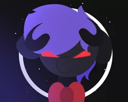 Size: 2500x2000 | Tagged: safe, artist:arche, derpibooru import, oc, oc:arche, demon, black coat, bowtie, demon horns, horns, image, lineless, png, purple hair, red eyes