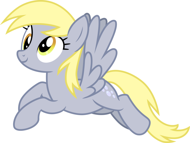 Size: 3973x3000 | Tagged: safe, artist:cloudyglow, derpibooru import, derpy hooves, pegasus, pony, twilight's kingdom, .ai available, female, flying, full body, high res, hooves, image, mare, png, simple background, smiling, solo, spread wings, tail, transparent background, vector, wings