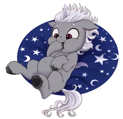Size: 1803x1741 | Tagged: safe, artist:sallylla, derpibooru import, pony, unicorn, my little pony: a new generation, alphabetes, alphabittle blossomforth, baby, baby pony, belly, belly button, blanket, colt, colt alphabittle blossomforth, cute, daaaaaaaaaaaw, floppy ears, foal, freckles, g5, happy, heart, heart hoof, hnnng, hooves, image, lying down, male, nibbling, nom, on back, png, simple background, smiling, solo, stars, tail, transparent background, underhoof, unshorn fetlocks, younger