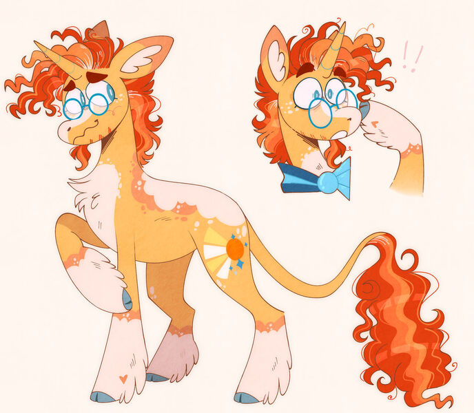 Size: 1280x1117 | Tagged: safe, artist:wanderingpegasus, derpibooru import, sunburst, pony, unicorn, alternate hairstyle, chest fluff, cloak, clothes, cute, exclamation point, facial hair, glasses, goatee, image, jpeg, leonine tail, male, markings, raised hoof, redesign, simple background, solo, stallion, sunbetes, sunburst's cloak, sunburst's glasses, tail, unshorn fetlocks, white background