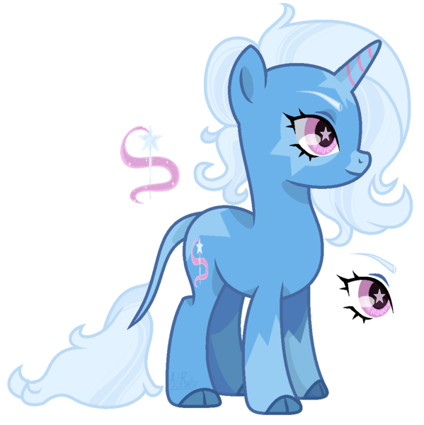 Size: 1096x1098 | Tagged: safe, artist:rhartraptor, derpibooru import, trixie, image, png, redesign