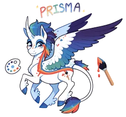 Size: 936x865 | Tagged: safe, artist:lastnight-light, derpibooru import, oc, oc:prisma, unofficial characters only, alicorn, pony, alicorn oc, colored wings, female, horn, image, looking at you, mare, multicolored wings, png, simple background, smiling, smiling at you, solo, spread wings, transparent background, wings