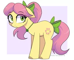 Size: 1280x1039 | Tagged: safe, artist:vale-bandicoot96, derpibooru import, posey (g5), pony, my little pony: tell your tale, bow, g5, hair bow, image, jpeg, not fluttershy, solo, tail, tail bow