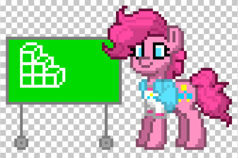 Size: 1141x757 | Tagged: safe, artist:nature guard, derpibooru import, screencap, pinkie pie, pony, pony town, chalkboard, clothes, image, jpeg, pixel art, simple background, smiling