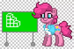 Size: 1141x757 | Tagged: safe, artist:nature guard, derpibooru import, screencap, pinkie pie, pony, pony town, chalkboard, clothes, image, jpeg, pixel art, simple background, smiling