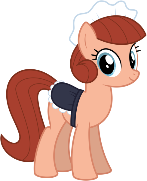 Size: 2037x2500 | Tagged: safe, artist:nicogamer3000, derpibooru import, earth pony, pony, .svg available, clothes, female, full body, high res, hooves, image, looking at you, maid, mare, png, red ribbons (character), show accurate, simple background, smiling, smiling at you, solo, standing, tail, transparent background, vector