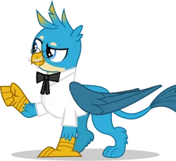 Size: 1280x1171 | Tagged: safe, artist:disneymarvel96, artist:frownfactory, derpibooru import, gallus, gryphon, bowtie, clothes, colonel sanders, image, kfc, male, png, shirt, short sleeves, solo, string tie