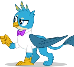 Size: 1280x1171 | Tagged: safe, artist:disneymarvel96, artist:frownfactory, derpibooru import, edit, vector edit, gallus, gryphon, bowtie, clothes, image, male, png, shirt, short sleeves, solo, vector