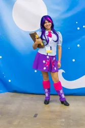 Size: 800x1200 | Tagged: safe, derpibooru import, twilight sparkle, human, bronycon, bronycon 2017, equestria girls, book, clothes, cosplay, costume, image, irl, irl human, jpeg, photo, solo