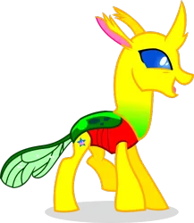 Size: 552x637 | Tagged: safe, derpibooru import, oc, oc:diamond stripe, changedling, changeling, changeling oc, female changeling, happy, image, png