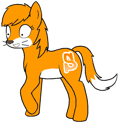 Size: 485x503 | Tagged: safe, derpibooru import, ponified, cat, cat pony, original species, pony, cutie mark, eyelashes, image, multicolored mane, orange hair, orange mane, orange skin, png, scratch.mit.edu, simple background, smiling, teeth, whiskers, white background, white mane