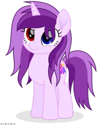 Size: 2195x2733 | Tagged: safe, artist:suramii, derpibooru import, oc, oc:purple eye, pony, unicorn, female, heterochromia, image, mare, png, simple background, solo, transparent background