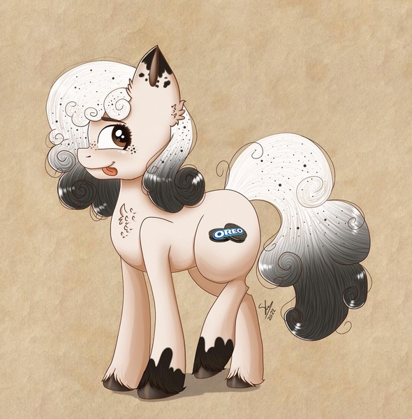 Size: 1440x1465 | Tagged: safe, artist:galaxy swirl, derpibooru import, earth pony, pony, cookie, female, food, image, jpeg, oreo, solo