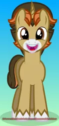 Size: 486x1032 | Tagged: safe, artist:samurai echidna, artist:samurai equine, derpibooru import, oc, oc:samurai equine, unofficial characters only, pony, unicorn, front view, happy, image, looking at you, male, png, simple background, smiling, solo, solo focus, stallion, vector, watermark