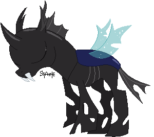 Size: 300x268 | Tagged: safe, artist:strangle12, derpibooru import, oc, unofficial characters only, changeling, base, fangs, image, png, simple background, transparent background