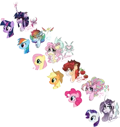 Size: 6183x6544 | Tagged: safe, artist:mrufka69, derpibooru import, applejack, fluttershy, pinkie pie, rainbow dash, rarity, twilight sparkle, alicorn, earth pony, pegasus, pony, unicorn, absurd resolution, female, image, mane six, mare, png, simple background, transparent background