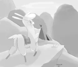 Size: 4462x3850 | Tagged: safe, artist:ktubosi83, derpibooru import, them's fightin' herds, black and white, community related, grayscale, image, monochrome, paprika (tfh), png