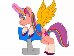 Size: 2048x1536 | Tagged: safe, derpibooru import, sunny starscout, alicorn, my little pony: a new generation, my little pony: tell your tale, book, g5, image, jpeg, learning, magic, solo