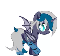 Size: 1139x1065 | Tagged: safe, artist:c1trine, artist:nekusia, derpibooru import, oc, oc:elizabat stormfeather, unofficial characters only, alicorn, bat pony, bat pony alicorn, pony, alicorn oc, base used, bat pony oc, bat wings, butt, clothes, commission, female, horn, image, mare, plot, png, raised leg, simple background, socks, solo, white background, wings, ych result