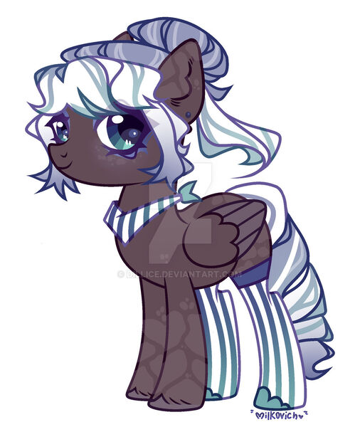 Size: 1280x1519 | Tagged: safe, artist:dillice, derpibooru import, oc, unofficial characters only, pegasus, pony, clothes, deviantart watermark, ear fluff, female, image, jpeg, mare, obtrusive watermark, pegasus oc, simple background, socks, solo, striped socks, unshorn fetlocks, watermark, white background, wings