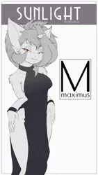 Size: 4320x7680 | Tagged: safe, artist:maximus, derpibooru import, oc, oc:sunlight stellaris, anthro, unicorn, clothes, dress, female, image, looking at you, png, side slit, solo, solo female, total sideslit