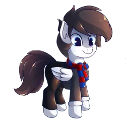 Size: 1024x1024 | Tagged: safe, artist:deni-liandi, derpibooru import, oc, oc:jacktor stan, unofficial characters only, pegasus, pony, clothes, image, male, original character do not steal, outfit, png, scarf, simple background, solo, striped scarf, transparent background