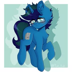 Size: 5000x5000 | Tagged: safe, artist:flur ink, derpibooru import, oc, oc:arioso, unofficial characters only, pony, unicorn, glasses, image, jpeg, male, stallion, tail, two toned mane, two toned tail