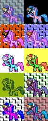 Size: 512x1280 | Tagged: safe, artist:derek the metagamer, derpibooru import, izzy moonbow, unicorn, my little pony: a new generation, my little pony: tell your tale, 8bit, apple ii, cereal, cereal box, cga, cocoa puffs, commodore 64, cutie mark, food, g5, image, ms paint, nintendo entertainment system, palette swap, pixel art, png, recolor, recoloring, solo