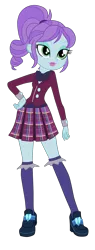 Size: 1427x3756 | Tagged: safe, artist:gmaplay, derpibooru import, crystal lullaby, equestria girls, clothes, crystal prep academy uniform, image, png, school uniform, solo, tighs highs
