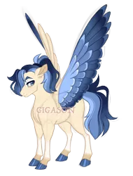 Size: 3200x4200 | Tagged: safe, artist:gigason, derpibooru import, oc, oc:sandstorm, pony, image, magical gay spawn, obtrusive watermark, offspring, parent:flash sentry, parent:soarin', png, simple background, solo, transparent background, watermark