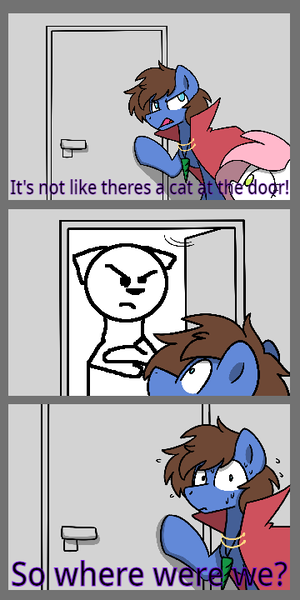 Size: 360x720 | Tagged: safe, artist:sugar morning, derpibooru import, cat, door, funny, image, meme, meme template, png, shocked, sweat