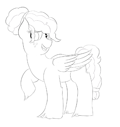 Size: 505x535 | Tagged: safe, artist:schumette14, derpibooru import, oc, oc:pacific rose, pegasus, image, next generation, offspring, parent:big macintosh, parent:marble pie, parents:marblemac, png, sketch