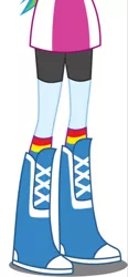 Size: 746x1604 | Tagged: safe, artist:teentitansfan201, derpibooru import, rainbow dash, equestria girls, boots, clothes, high heel boots, image, jpeg, legs, pictures of legs, shoes, skirt, socks, solo