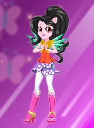 Size: 434x586 | Tagged: safe, artist:karalovely, derpibooru import, oc, equestria girls, boots, clothes, crystal guardian, high heel boots, image, png, shoes, solo