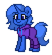 Size: 208x220 | Tagged: safe, artist:twilyisbestpone, derpibooru import, oc, oc:derpthereum, ponified, unofficial characters only, pony, unicorn, derpibooru, pony town, animated, april fools, april fools 2022, boop, clothes, cute, derpibooru exclusive, derpibooru ponified, derpthereum, female, gif, image, mare, meta, nft, simple background, smiling, solo, transparent background