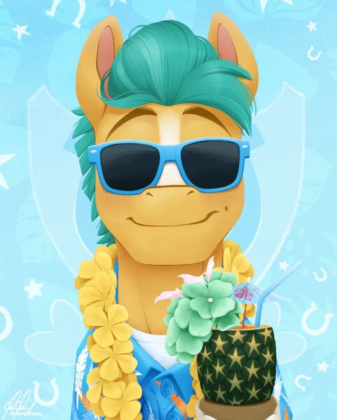 Size: 1127x1407 | Tagged: safe, artist:bcpony, derpibooru import, hitch trailblazer, g5, image, jpeg, sunglasses