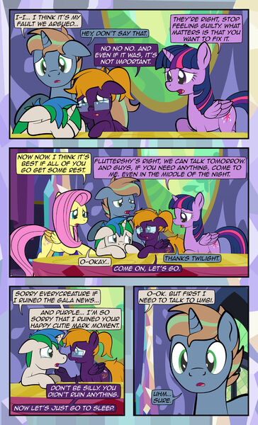 Size: 1920x3169 | Tagged: safe, artist:alexdti, derpibooru import, fluttershy, twilight sparkle, twilight sparkle (alicorn), oc, oc:brainstorm (alexdti), oc:marco, oc:purple creativity, alicorn, pegasus, pony, unicorn, comic:quest for friendship, comic, image, jpeg