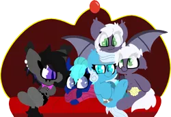 Size: 3838x2634 | Tagged: safe, artist:moonydusk, derpibooru import, oc, oc:blue moon, oc:dawn, oc:eavining, oc:moon drop, oc:nocturne, bat pony, image, png