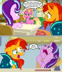 Size: 1136x1300 | Tagged: safe, artist:silverbuller, derpibooru import, edit, edited screencap, screencap, luster dawn, starlight glimmer, sunburst, pony, unicorn, student counsel, the last problem, comic, crying, dialogue, female, image, jpeg, male, mare, screencap comic, stallion, sunburst the bearded